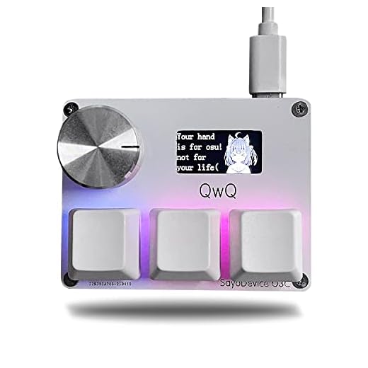 BTXETUEL SayoDevice OSU O3C Rapid Trigger Hall Switches Magnetic Linear Switches Keyboard with Knob and Screen,Copy Paste,Shotcut,Macro Hotswap Mini Keypad.…