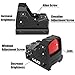UUQ Mini Reflex Red Dot Sight Shake Awake Optic Sight for Rifles, Pistols and Shotguns 2MOA,12 Brightness Adjustment Red Dot Scope,Suitable for RMR or 20mm Picatinny/Weaver Rail