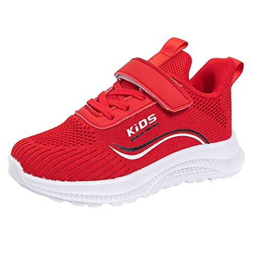 Kids Running Shoes Lightweight Breathable Adjustable Strap Elastic Soft Sole Anti Slip Fashion Athletic Shoes