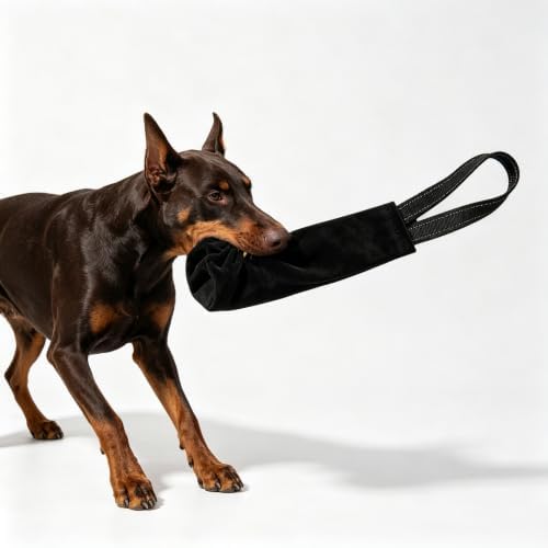 Dog Bite Training Cloth with Nylon Strap, Anti-Suede Universal(black) - 1