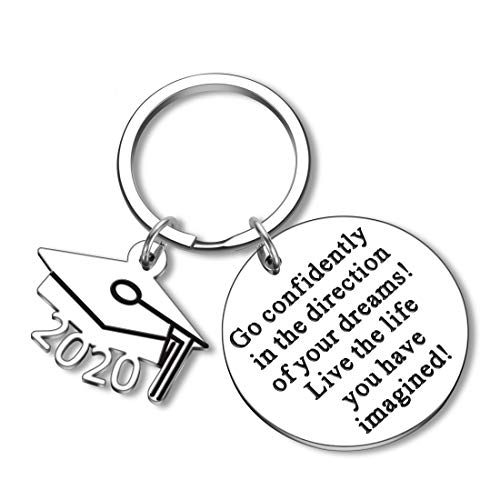 Graduation Gifts Keychain for Class 2020 Her Him Inspirational Gift Key Ring