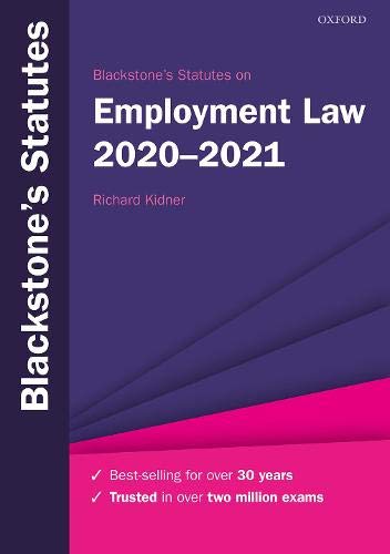 Télécharger Blackstone's Statutes on Employment Law 2020-2021 PDF Ebook En Ligne