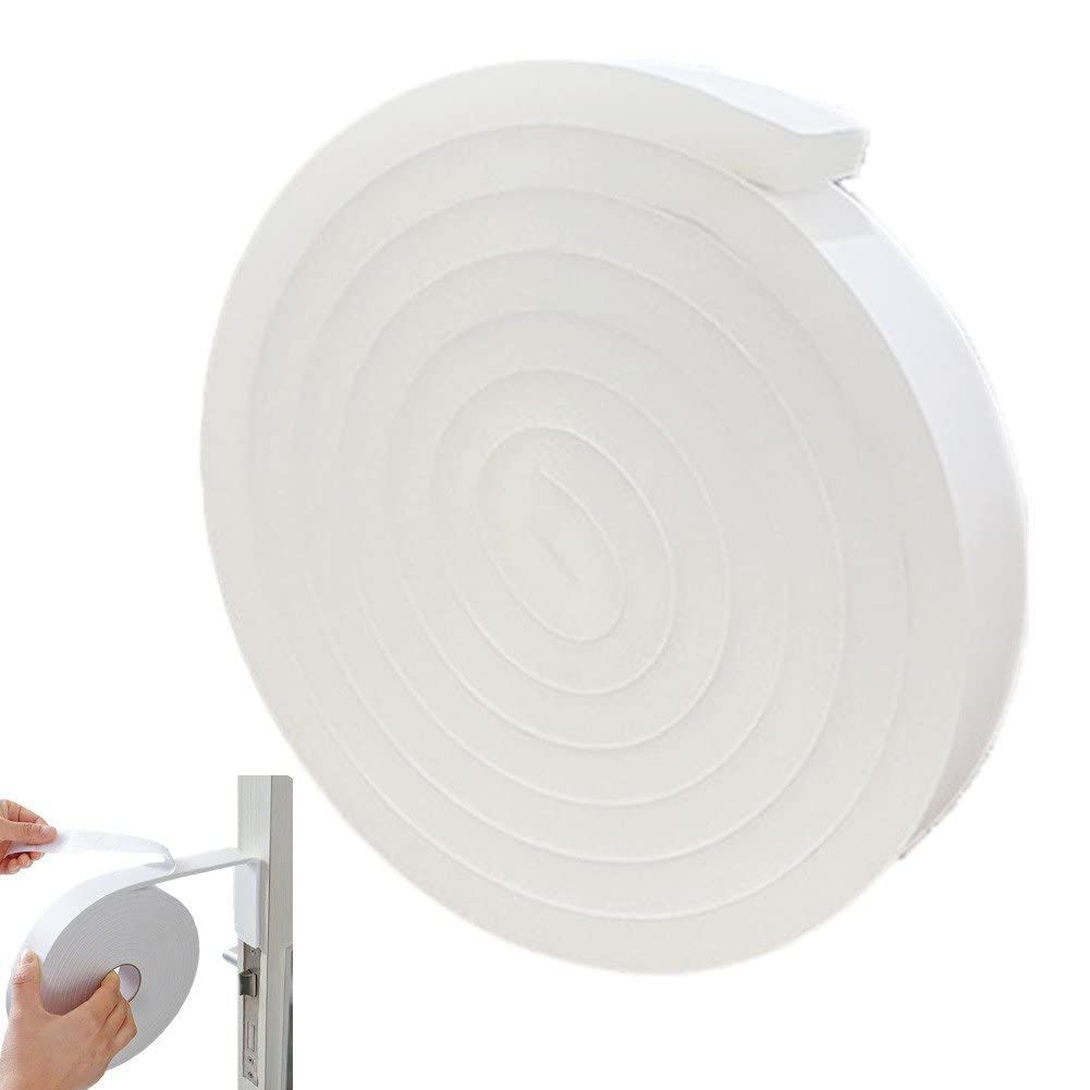 Bande Adhésive en Mousse Éponge PU 2m Anti-Collision Insonorisée Coupe-Froid Portes Fenêtres