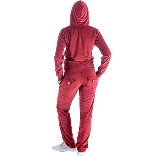 Image of Velour Tracksuit Womens 2 Pieces Joggers Outfits Jogging Sweatsuits Set Soft Sports Sweat Suits Pants
