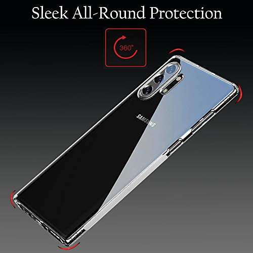 Image of TheGiftKart Back Cover Soft Case for Samsung Note 10 Plus 5G | Best Camera Protection | Inbuilt Dust Plugs & Anti-Slip Grip | Ultra Clear Slim Back Cover Case (Silicone, Transparent)