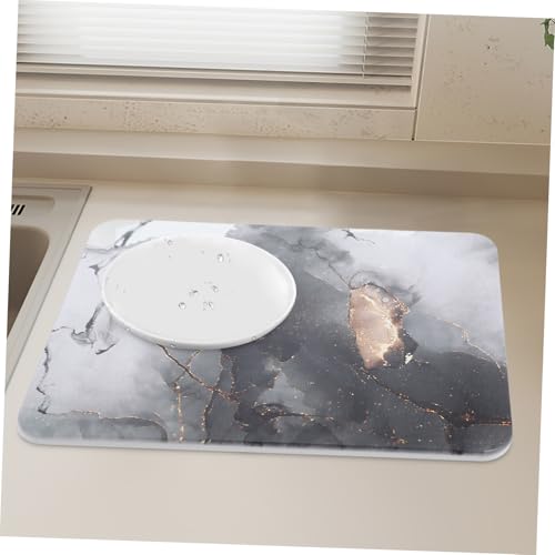 Tapis de séchage diatomite absorbant et multifonction pour évier cuisine