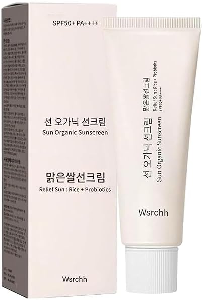 Relief Sun Organic Sunscreen SPF50+, PA++++ Rice and Probiotics | Korean Skin Care Solution for All Skin Types