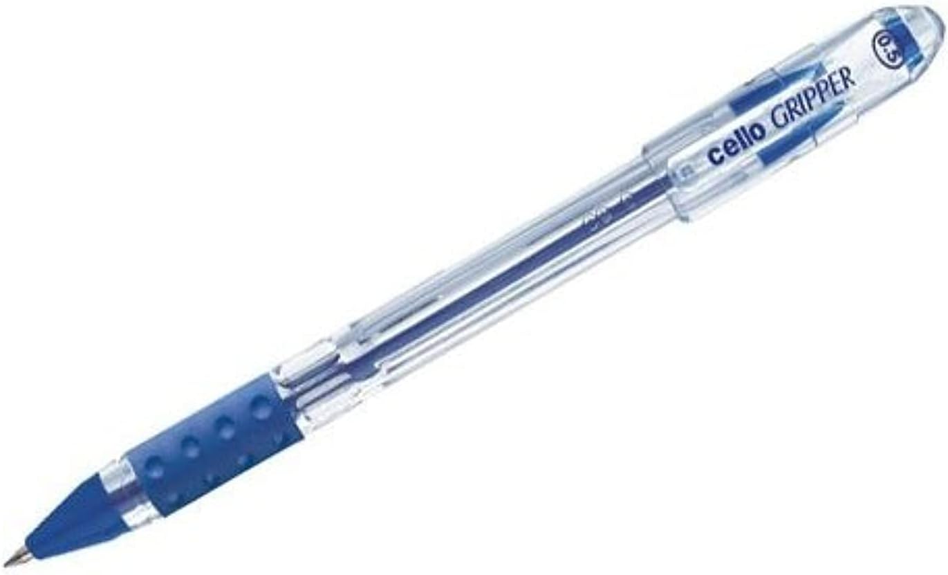 Cello Gripper Ball Pen, 0.5 MM, Blue- 5 Pc/Pack - 5 Pack