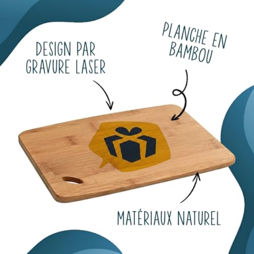 Planche à découper et plateau apéro en bambou, le cadeau original cuisine