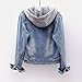 Fashion Jean Jacket Button Hooded Denim Jackets for Women Fall Winter Coats Velvet Hoodie Outwear Tops for Womens 2024 Trendy
