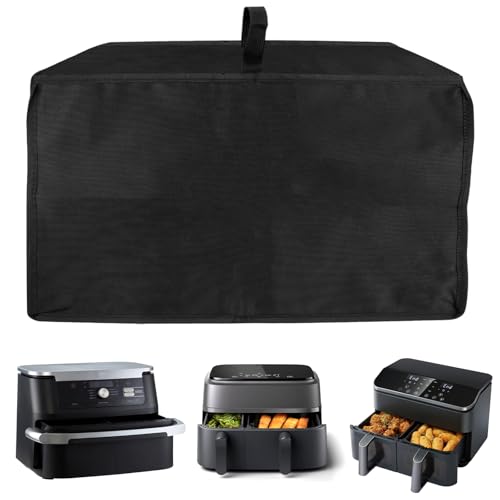 Cubierta Antipolvo para Freidora de Aire,50x40x30 CM Funda Antipolvo de Freidora de Aire,Tejido Oxford 600D,Resistente al Calor,Impermeable y a Prueba de Polvo,Compatible con Ninja/Cookwise/Philips