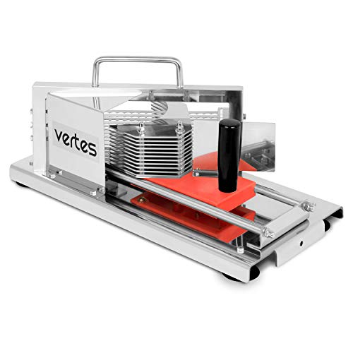 VERTES Coupe-tomates Gastro en acier inoxydable pour tranches de 5,5mm de large, Coupeuse de tranches professionnelle, Coupeuse de mozzarella pour la...