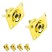 1/4'Square Jack Output Plate Socket for Electric Guitar(Pack of 2) (Gold)