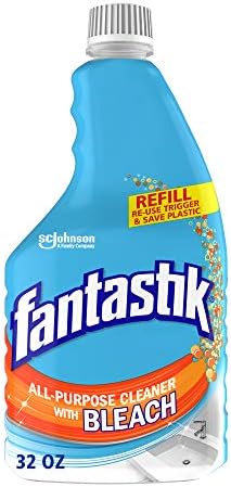 Fantastik All-Purpose Cleaner with Bleach, Refill Bottle, Fresh Scent, 32 oz