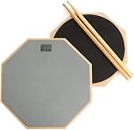 Tosnail 12-inch Silent Drum Practice Pad - Gray - Bonus 5A Drumsticks