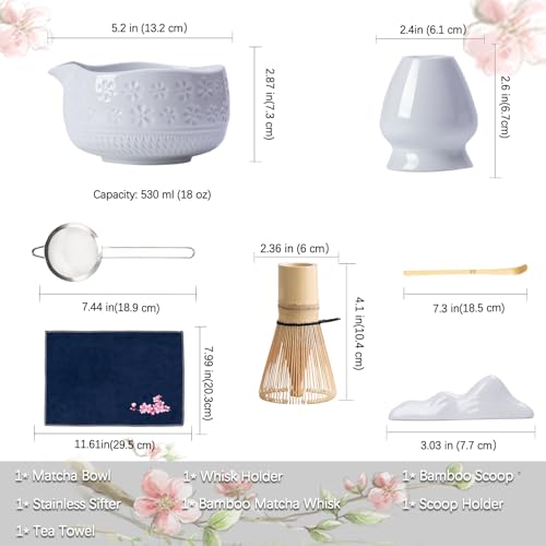 Image of Buucup Matcha Whisk Set, Ceramic Kit with Bowl & Bamboo Accessories