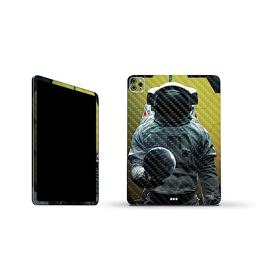 Image of MightySkins Carbon Fiber Skin Compatible with Apple iPad Pro 11 inch M2 4th Gen (2022) Full Wrap Kit - World in Your Hand | Protective, Durable Textured Carbon Fiber Finish | Made in The USA