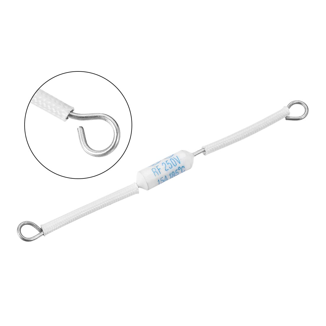 sourcing map Fusible Térmico Temperatura Corte Circuito Cerámica 185 Grados Celsius 15A 250V 10uds