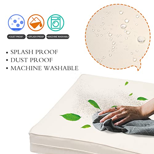 9 Pack Outdoor Patio Cushions Replacement Covers Fit For 5 Pieces 4-Seater Wicker Rattan Furniture Conversation Set Sectional Sofa Seat Cushion Pillow, Water-Resistant Fadeless,Beige-Covers Only #TOP4
