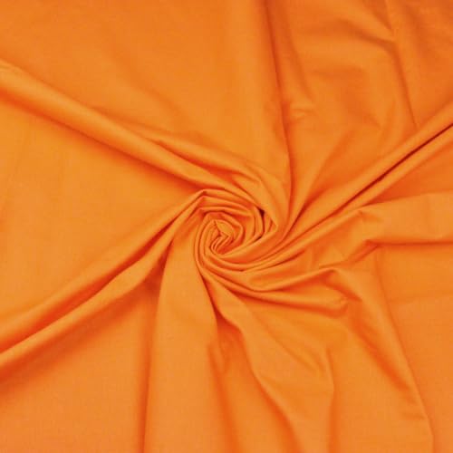 Textrend Coton mètre tissu, 100% coton, textiles de couture, tissus de coton, textiles 1x1.6m, mètre, patchwork (Orange)