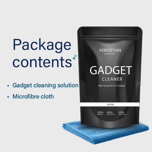 Image of Premium Gadget Cleaning Spray with Microfibre Cloth (100 ml) | Effective for Camera, Binocular, Laptop, TV, Monitor, Tablet, Smartphone etc.
