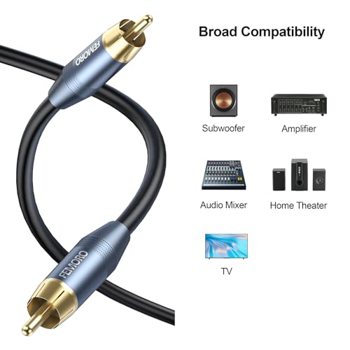 Cable de subwoofer FE111 de 15 pies para conectar tu sistema de audio 7