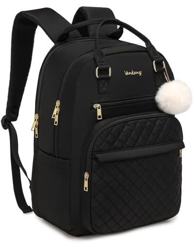 Image of School Backpack for Teen Girls Women, Quilted Bookbag for College High School Travel Work