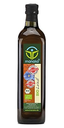 Manako Bio Leinöl Human, Kaltgepresst, 100% Rein, 750 Ml : Amazon.de:  Lebensmittel & Getränke