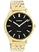 Produktbild Oozoo Vintage Damenuhr mit Edelstahl Glieder Armband Flach 38 MM Schwarz/Gold C9987