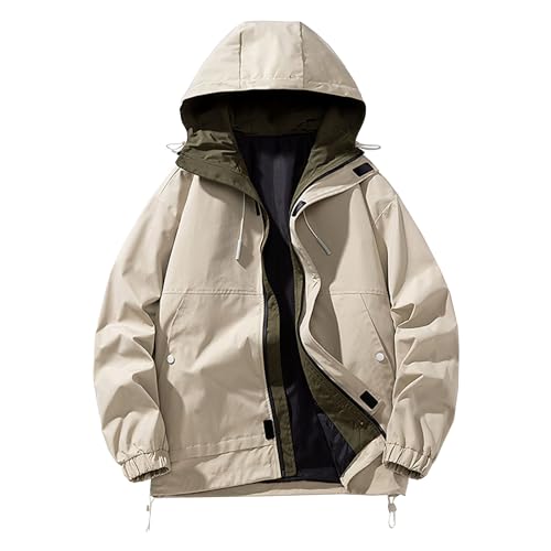 Veste en toile homme avec capuche coton protection coupe-vent militaire
