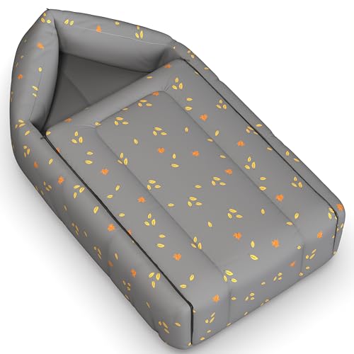 Image of Cherilo 3 in 1 Baby Bed, Sleeping Bag & Carry Nest, Cotton Baby Bedding for New Born & Infant, Portable Bassinet, for Baby Carrying & Unisex Baby Sleeping Bed, 0M+ (Grey Leaf)