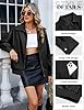 CMTOP Leather Jacket for Women Faux Leather PU Women's Jackets, Casual Fashion and Classic Street Jacket Zip Up Biker Jacket Outwear with Pockets for Spring Autumn(Black,L) #2