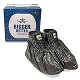 ShuBee Waterproof Shoe Covers, Black (40 Pair)