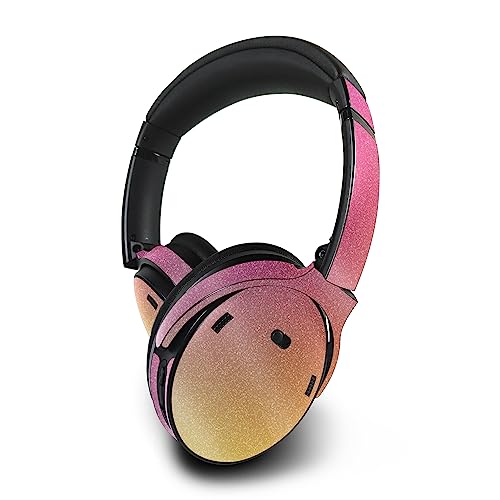 Image of MightySkins Glossy Glitter Skin Compatible with Bose QuietComfort 45 Headphones Sunset Blur | Protective, Durable High-Gloss Glitter Finish | Easy to Apply | Made in The USA