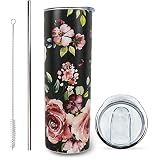 muanns Floral Tumbler 20oz sunflower tumbler Flower Tumblers Skinny Stainless Steel Double Wall Plan