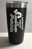 Respiratory Therapy is my Superpower Personalized Engraved Insulated Stainless Steel 20 oz Tumbler