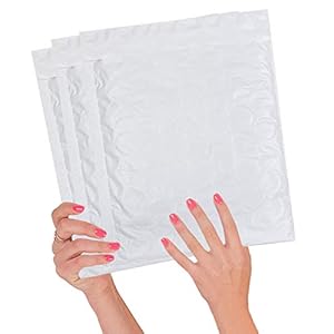 ABC Poly Bubble Mailer 8.5 x 11 Inches, Pack of 25 White Padded Shipping Envelopes, Opaque Waterproof Bubble Mailers…
