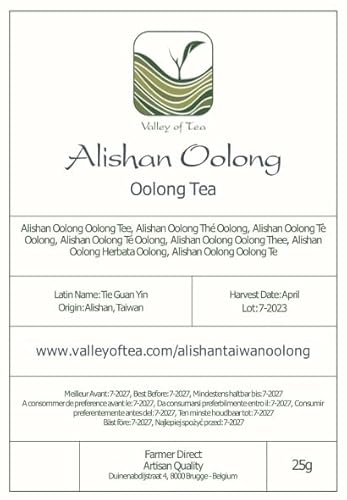 Alishan Taiwan Oolong Tee - Taiwanese Tie Guan Yin Wu Long Tea - Tieguanyin Leicht Geröstet Blue Tee Alisan Olongtee Alishan Tee Wulong Tee Alishan Oolong Tee Taiwan Olongotee Olonga Tee