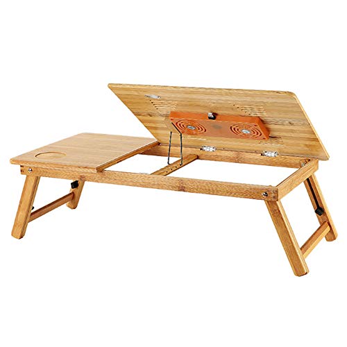 Preisvergleich Produktbild WYY Laptoptisch Mit Schublade, Klappbarer Lapdesk Höhenverstellbarer Bambus Notebooktisch Für Lesen Oder Frühstücks, Zeichentisch Und Esstisch,Without Fan
