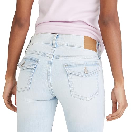 Aeropostale Women's Low Rise Flare Jean, Light Wash — view 5