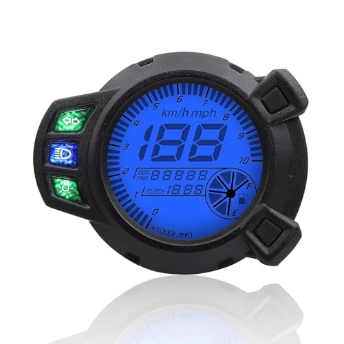 POMPOMPUR per Yamaha BWS125 Moto Tachimetro Digitale Contagiri Indicatore Contachilometri Accessori DC 12V Tachimetri per Moto