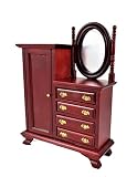 Melody Jane Dollhouse Mahogany Combination Wardrobe Miniature 1:12 Bedroom Furniture