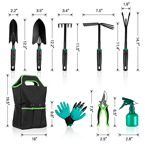 Set de 9 piezas de herramientas de jardinería para niños miniatura 6