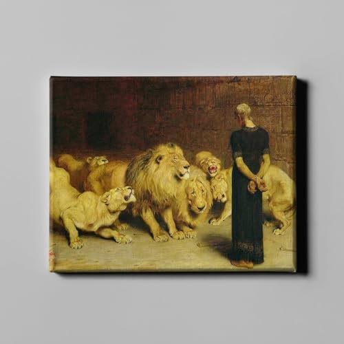 Daniel dans la tanière des lions Briton Riviere toile XL grand tableau salon