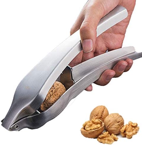 Nut Cracker Tool, Handheld Walnut Clip, Household Heavy Duty 304 Stainless Steel Pecan Nutcracker Plier Tool, Multifunctional Nut Shell Breaker with Splash-Proof Design for Most of Nuts Metal