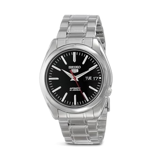 Seiko Relógio masculino automático SNKL45 de aço inoxidável, PRETO - SNKL45, Casual