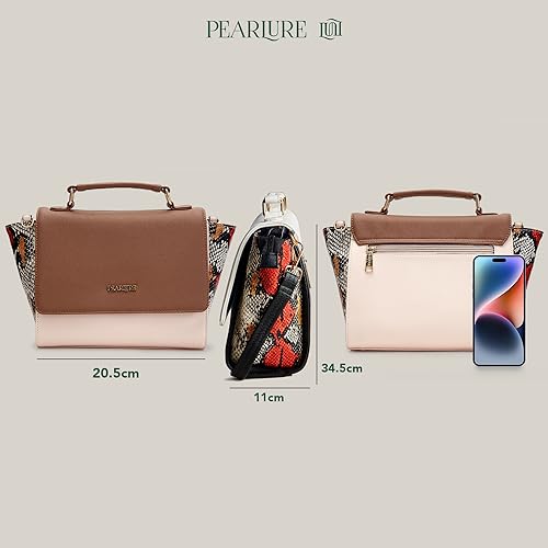 Image of Julia Sling Bag for Women, Stylish Handbag Sling Bag Italian Vegan Leather Bag with Detachable Sling Strap Sling Bag for College and Office