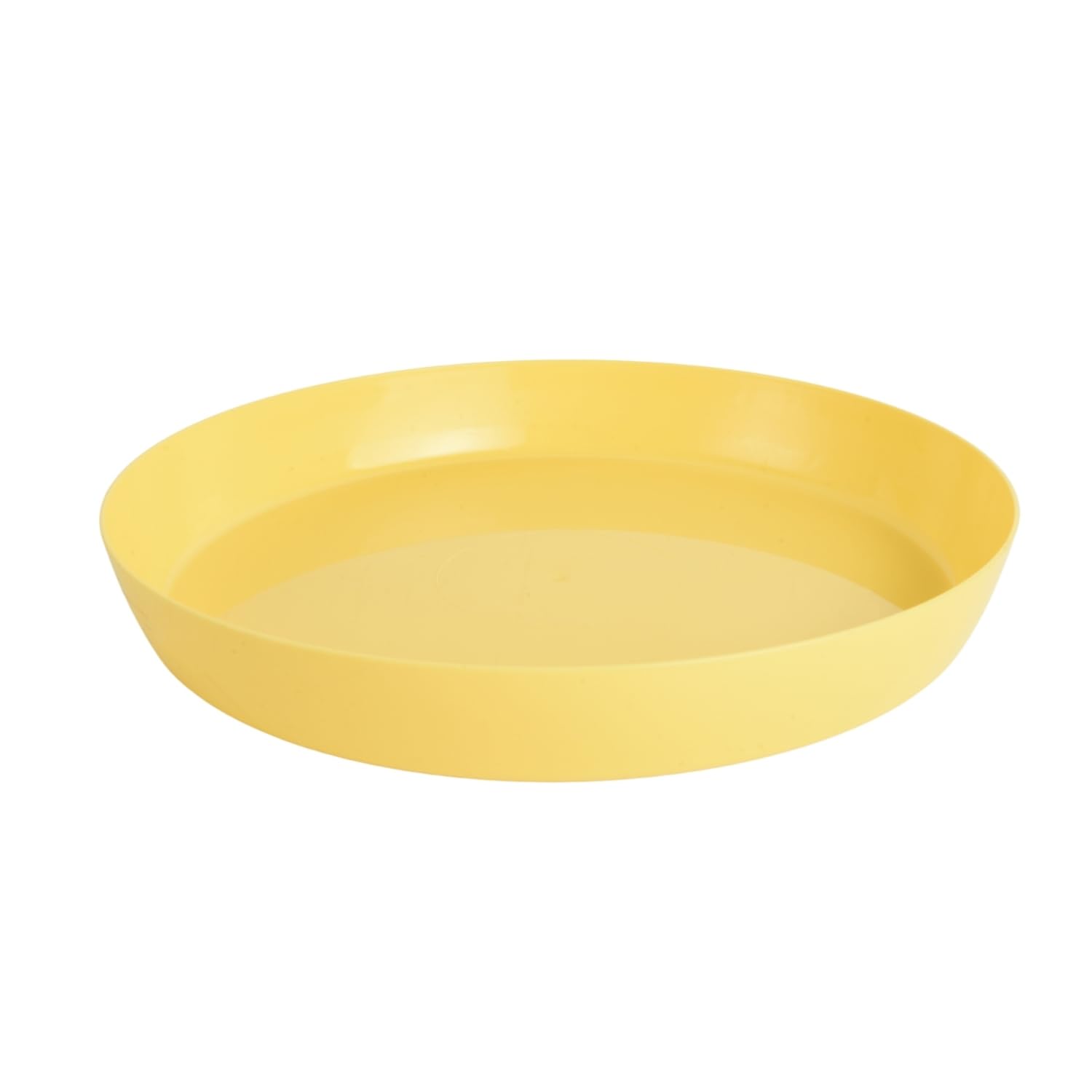 B2C Premium Glossy Flower Pot Saucer – Water-Resistant Plant Trays to Protect Furniture & Floors – Multiple Sizes & Colors for Indoor & Outdoor Plants (Yellow, 17cm)