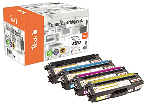 Peach 112061 Cartouche de toner 4 pièce(s) Compatible Noir, Cyan, Magenta, Jaune