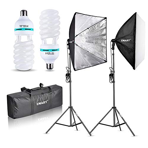 Emart 1000W Softbox Lighting Kit Photography Continuous Photo Studio Light System for YouTube